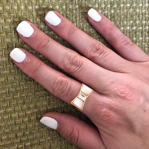 Kate Spade Rose Bow Gold Ring Size 7